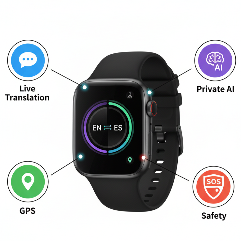 SilqWay AI Watch with translation features